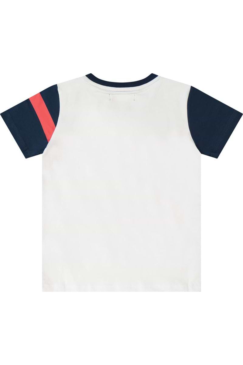 חולצת טישירט NAUTICA פס לילדים WHITE / 2Y