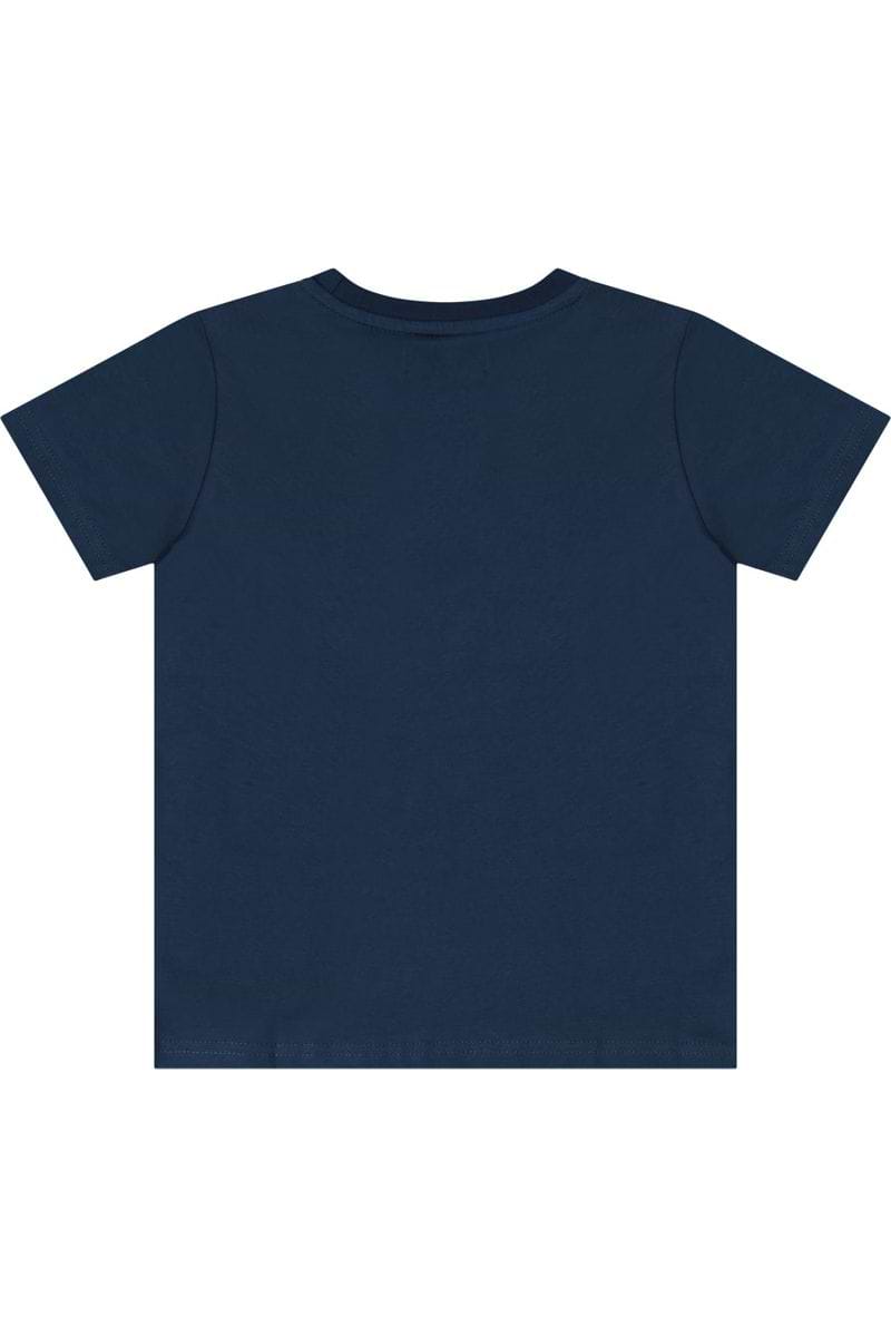 חולצת טישירט NAUTICA הדפס באמצע לילדים BLUE / 2Y