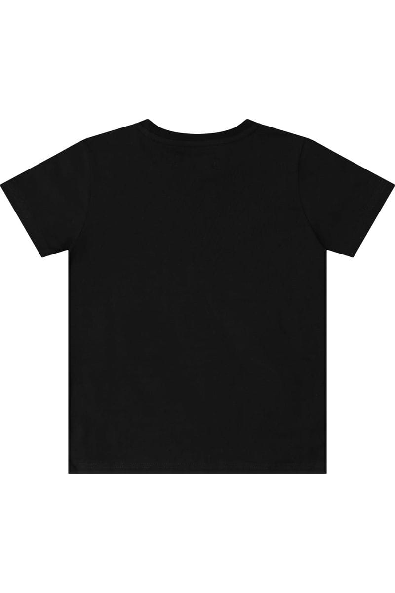 חולצת טישירט NAUTICA הדפס באמצע לילדים BLACK / 2Y