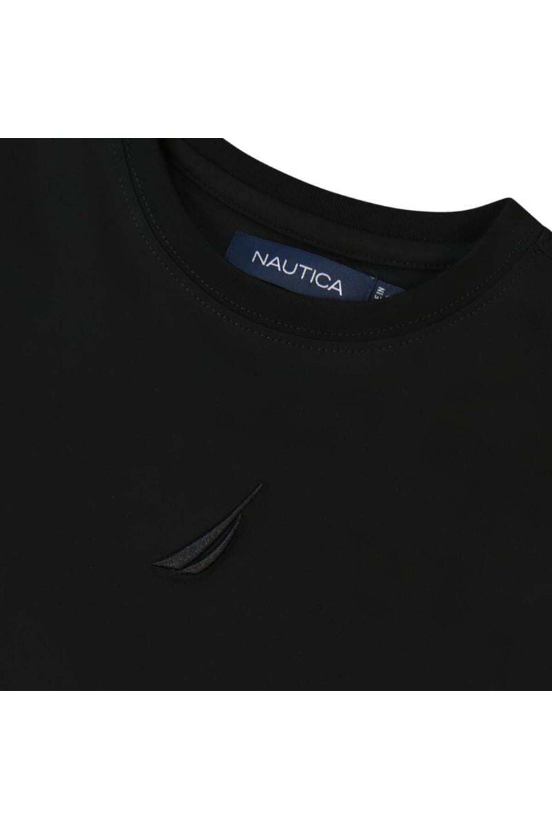 חולצת טישירט NAUTICA הדפס באמצע לילדים BLACK / 2Y
