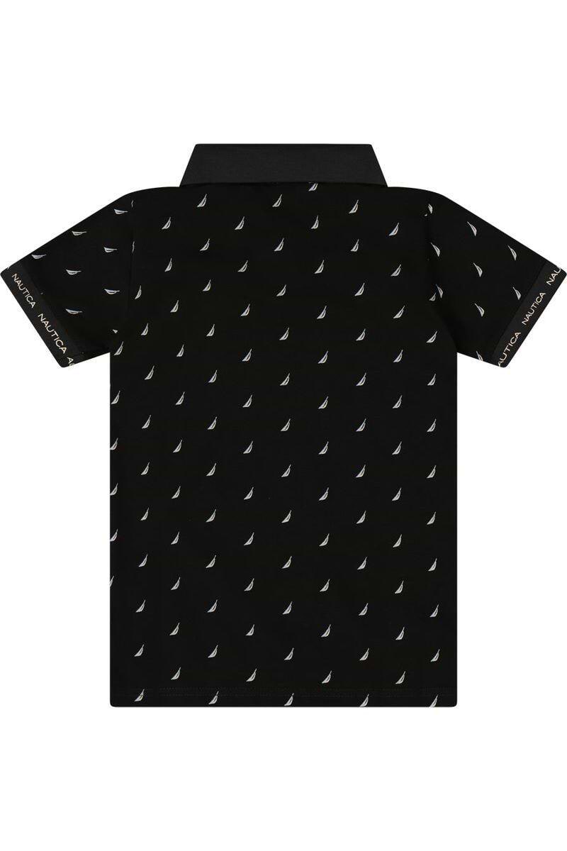 חולצת צווארון NAUTICA לוגו מלא לילדים BLACK / 2Y