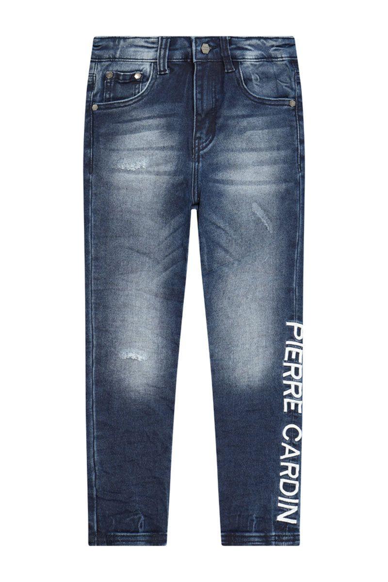 מכנסי ג'ינס PIERRE CARDIN הדפס לוגו בצד לילדים