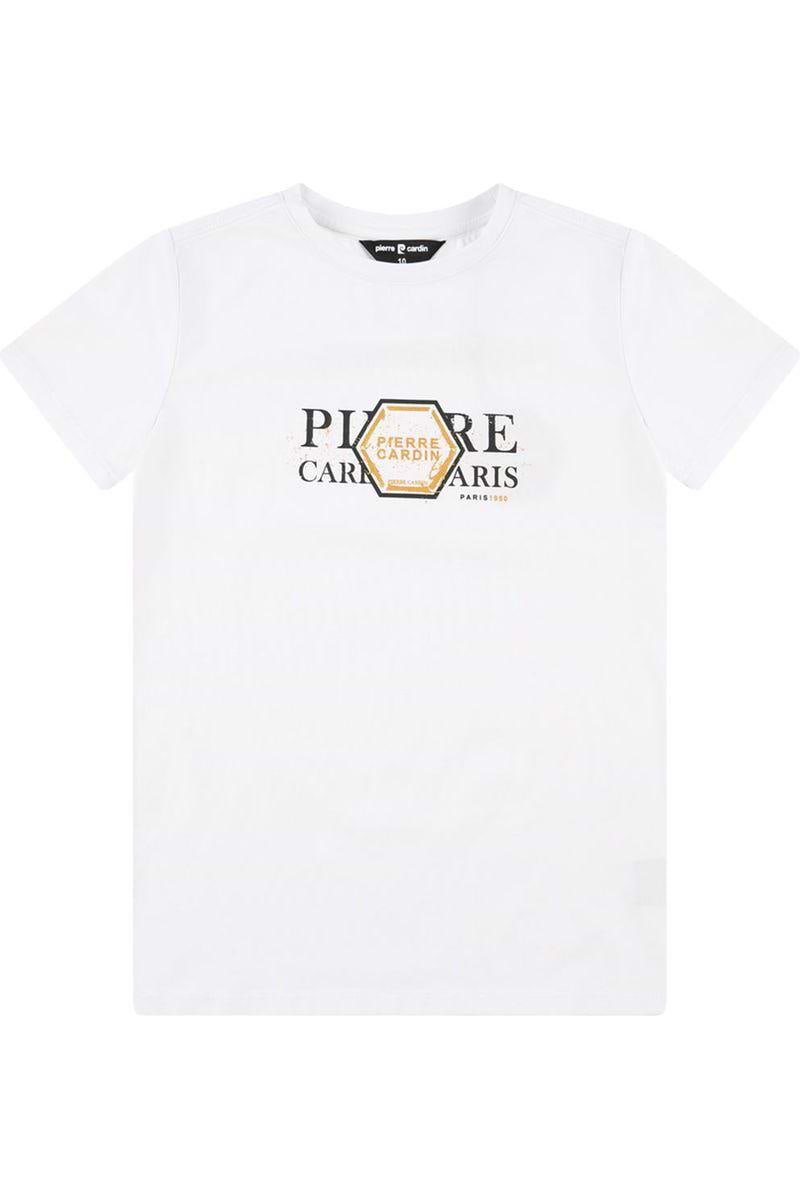 חולצת טי שרט PIERRE CARDIN לוגו משושה לילדים