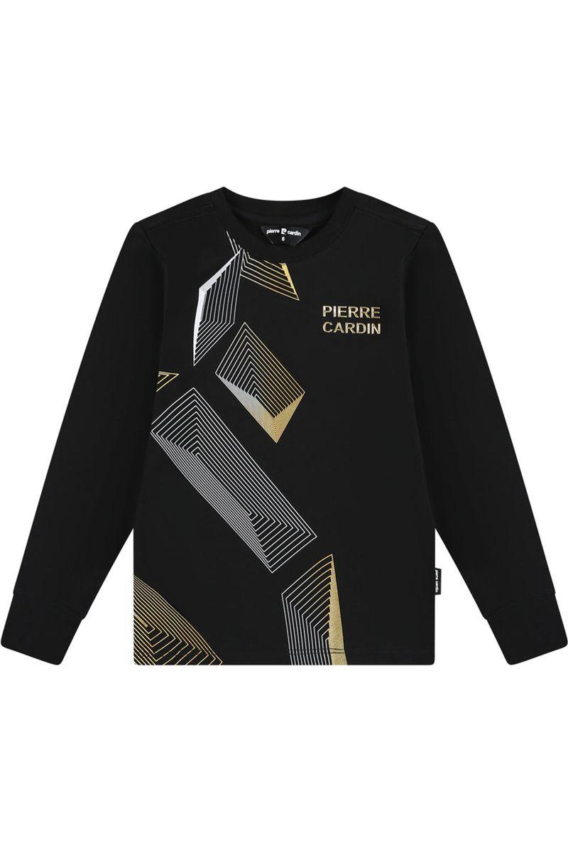 חולצת טי שרט PIERRE CARDIN ארוכה צורות גיאומטריות לילדים