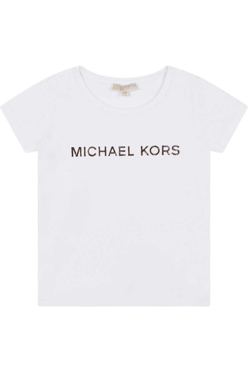 חולצת טי שרט MICHAEL KORS לוגו מטאלי לילדות