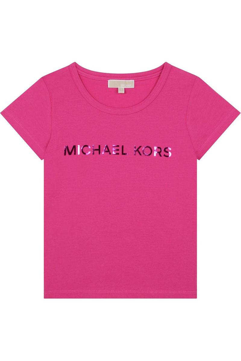 חולצת טי שרט MICHAEL KORS לוגו מטאלי לילדות
