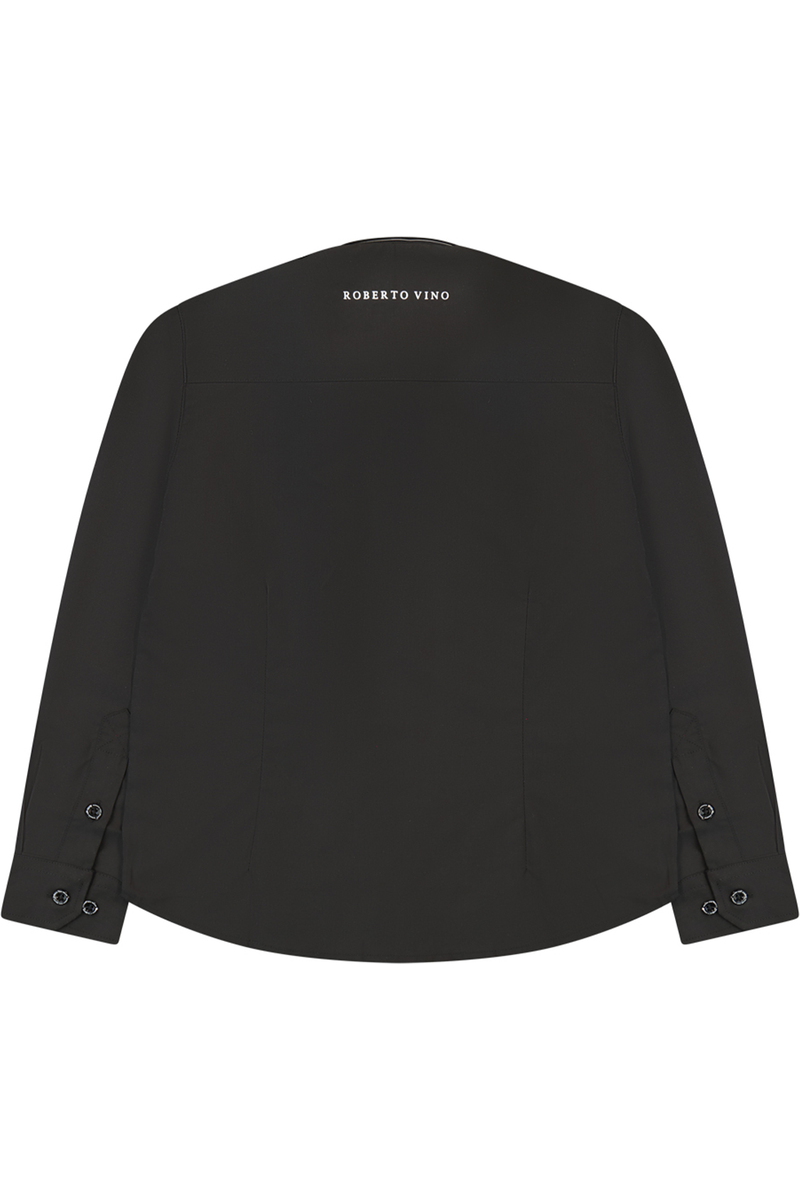 חולצה מכופתרת ROBERTO VINO CLASSIC מחויטת לילדים Black / 4Y