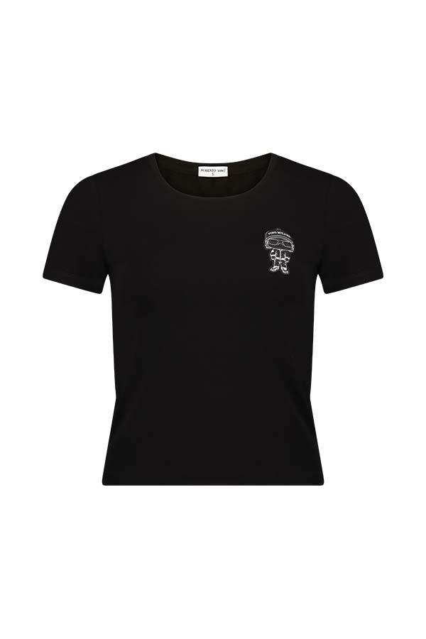 חולצת טי שירט ROBERTO VINO בצבע שחור לנשים Black / L