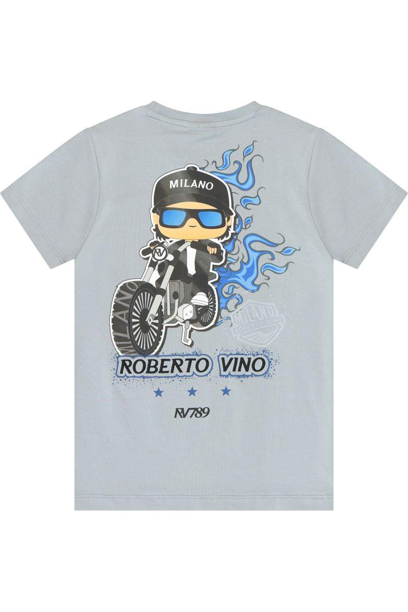חולצת טי שרט ROBERTO VINO ילד על אופנוע לילדים