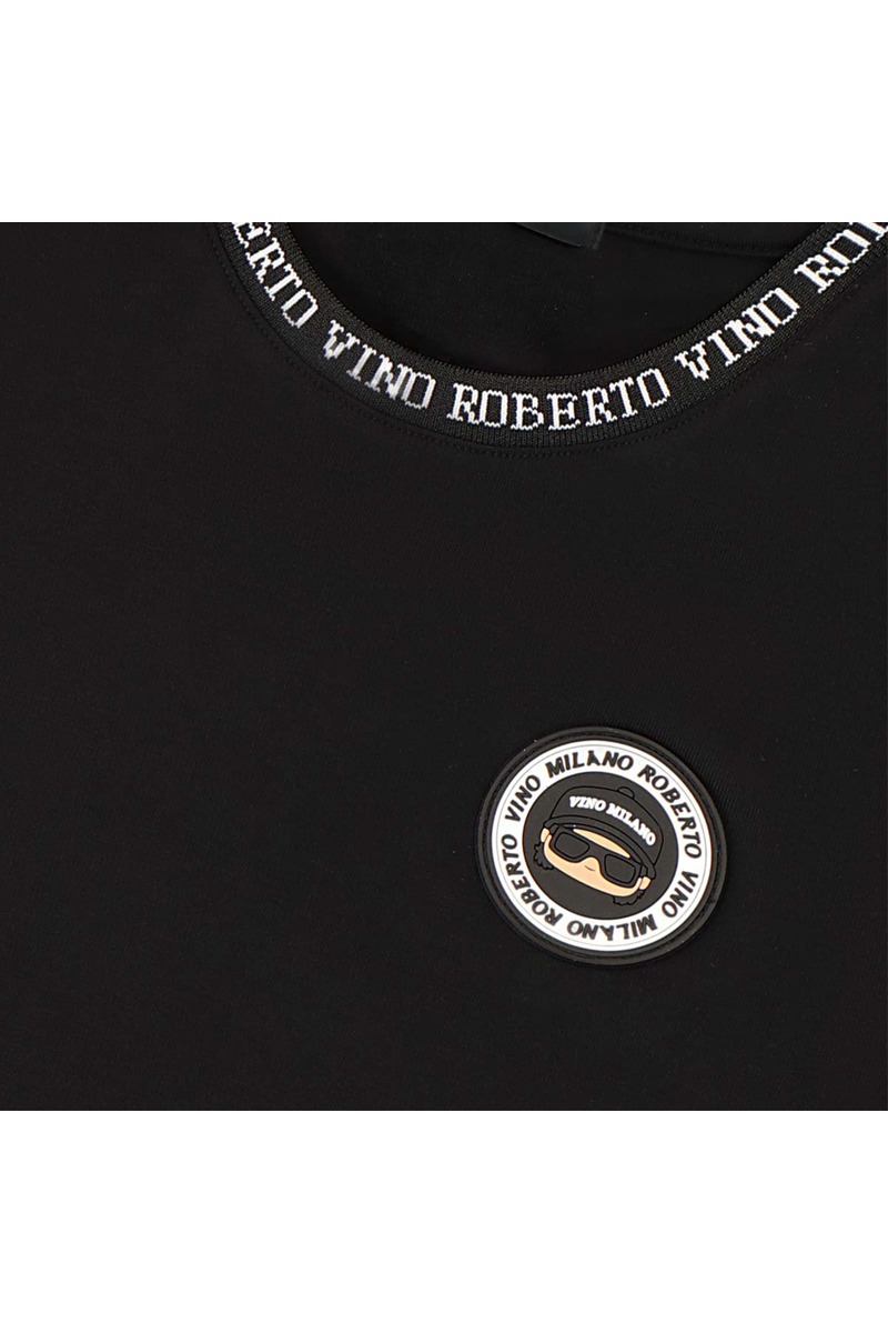 חולצת טישירט ROBERTO VINO LIMITED EDITION לוגו בצווארון לתינוקות