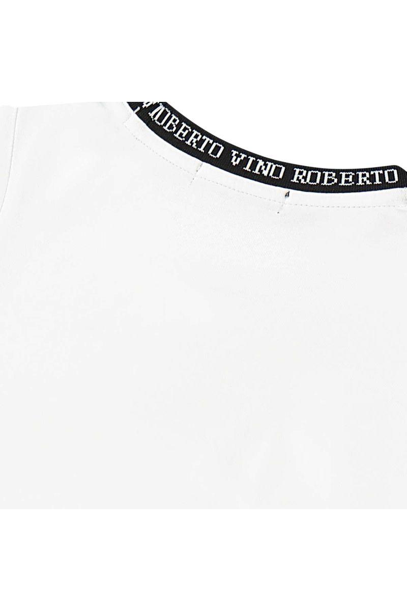 חולצת טישירט ROBERTO VINO LIMITED EDITION לוגו בצווארון לתינוקות