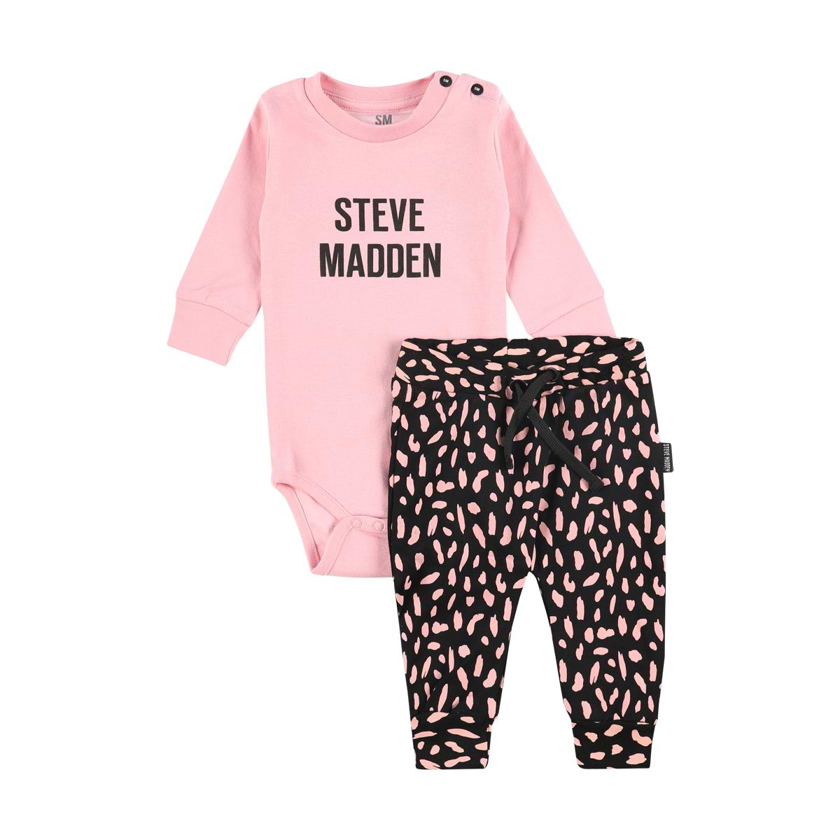 סט בגד גוף+מכנס אינטרלוק STEVE MADDEN לתינוקות