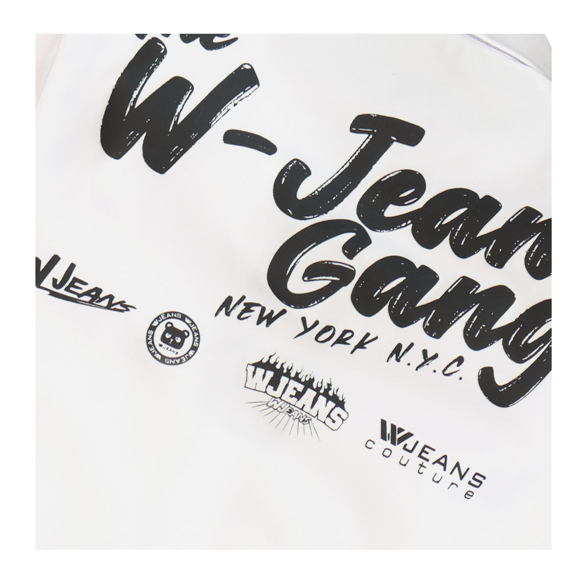 חולצה מכופתרת W JEANS GANG הדפס לוגו מותג אחורי לילדים