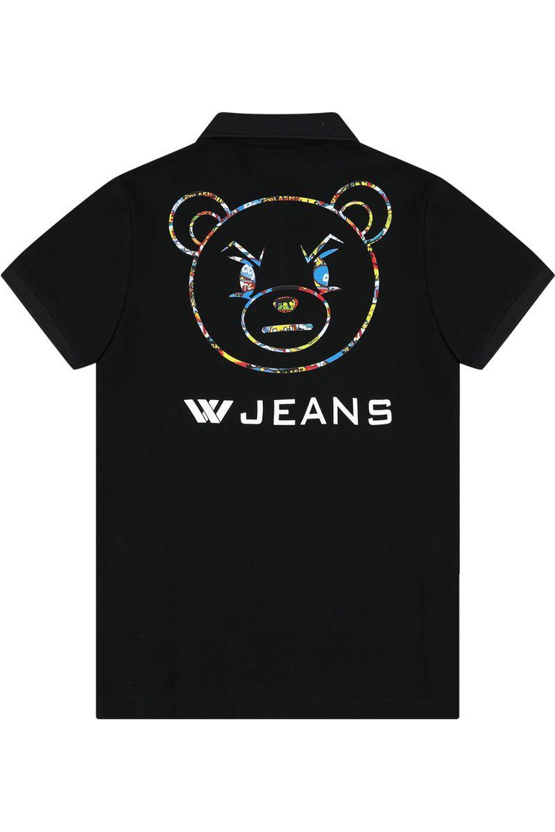 חולצת צווארון W JEANS הדפס דובי אחורי לילדים