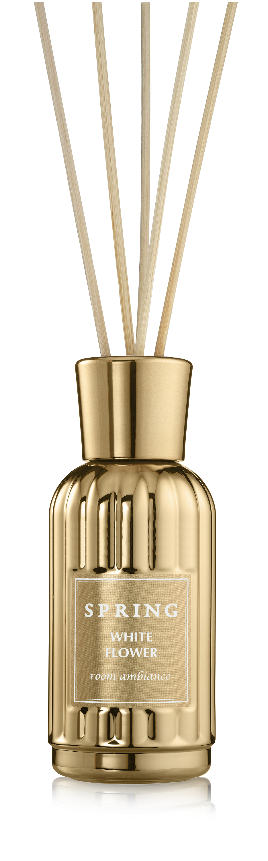 SPRING Fragrance Reed Diffuser Set | 6.1 oz (180ml) | Fragrance Made in France | Home Décor | Scented Aromatic Oil | Room Air Freshener White Flower | Alcohol + Ethanol free and VOC Compliant