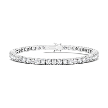 Men's 4 Prong Round Cut Tennis Bracelet 