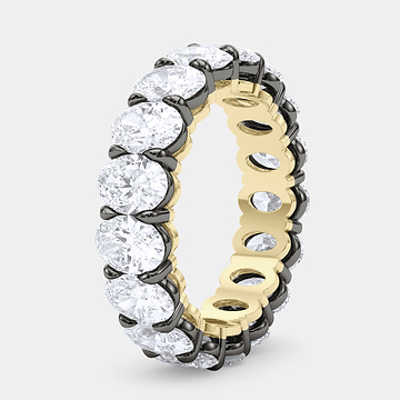 Mixed Metal Oval Eternity Band 