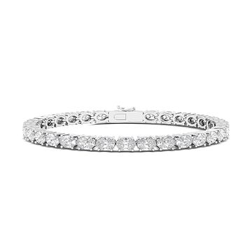 Men's Sideways Oval Diamond Tennis Bracelet 