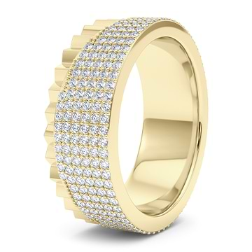 50/50 Fluted Diamond Band 