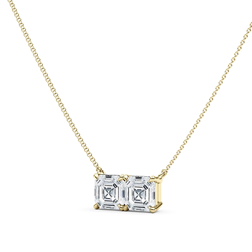 Twin Asscher Pendant 