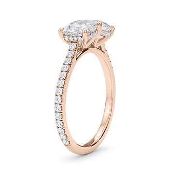 Twin Asscher Pave Ring 