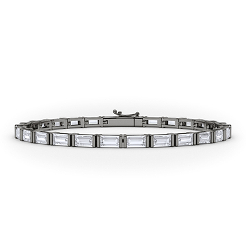 Men's Horizontal Baguette Diamond Bracelet 