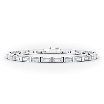 Men's Horizontal Baguette Diamond Bracelet 