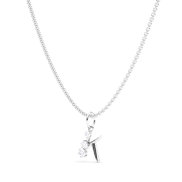 Men's Graduated Diamond Initial Pendant Letter K 