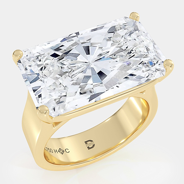 Men's Radiant East-West Diamond Band 
