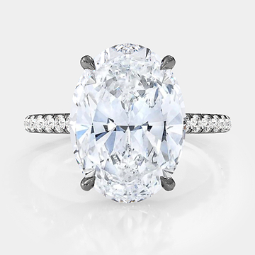 Oval Cut Diamond Pave Ring