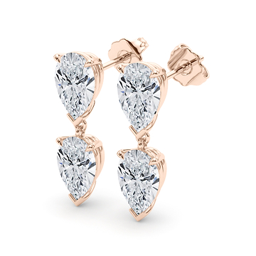 Twin Pear Diamond Earrings 