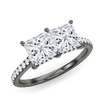 Twin Princess Pave Ring 