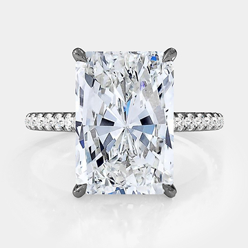 Radiant Cut Pave Diamond Ring 