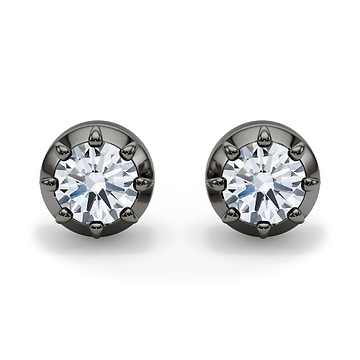 Georgian Cut Down Diamond Stud Earrings 