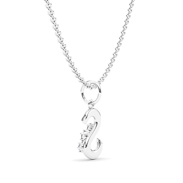 Men's Graduated Diamond Initial Pendant Letter S 