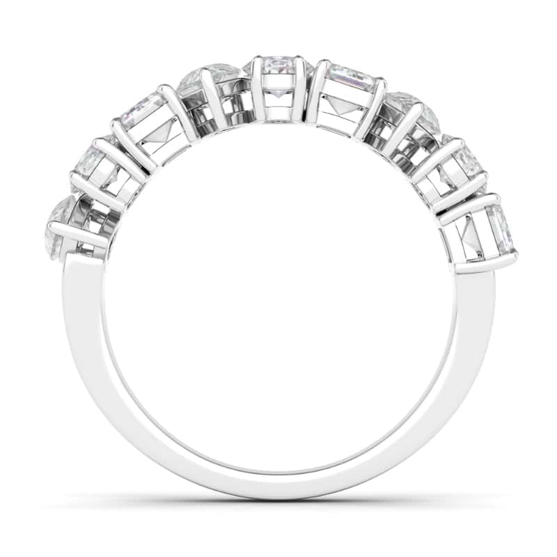 Women's Pear-Oval-Emerald Diamond Half Eternity Band Lab Created Diamond Eternity Bands
