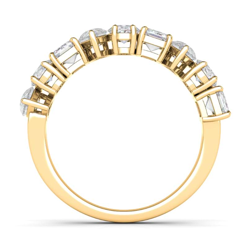 Women's Pear-Oval-Emerald Diamond Half Eternity Band Lab Created Diamond Eternity Bands