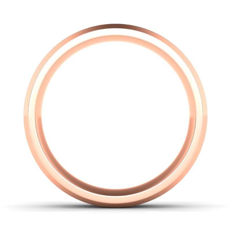 6mm Satin Two Tone & Beveled Wedding Ring - HauteCarat