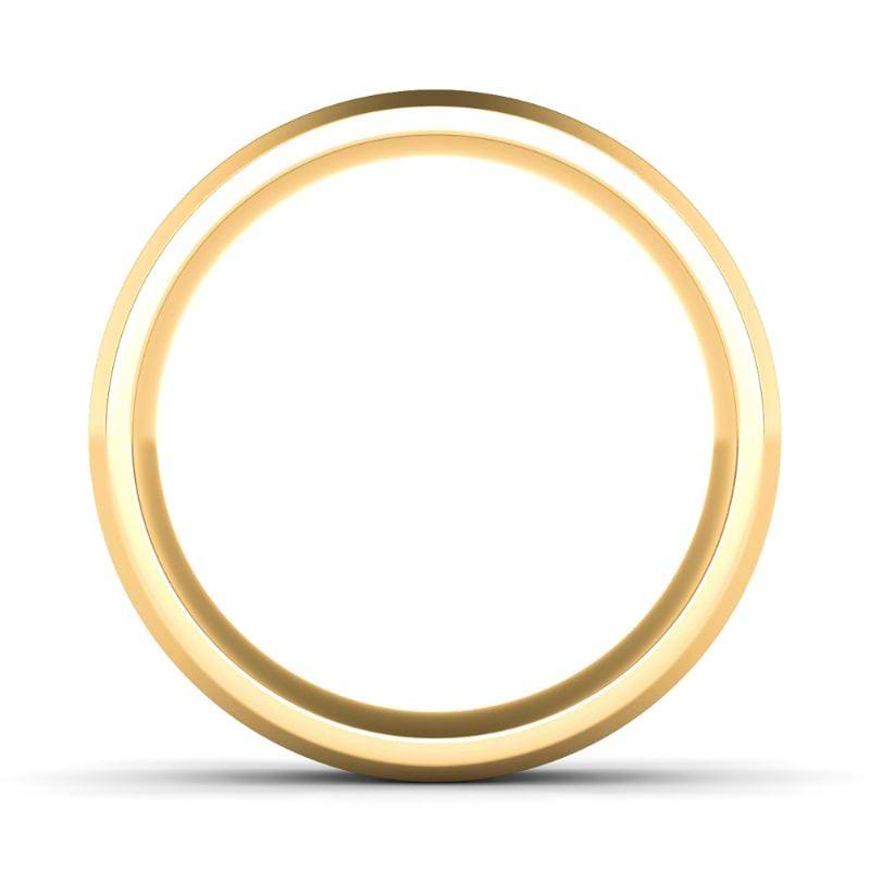 6mm Satin Two Tone & Beveled Wedding Ring - HauteCarat
