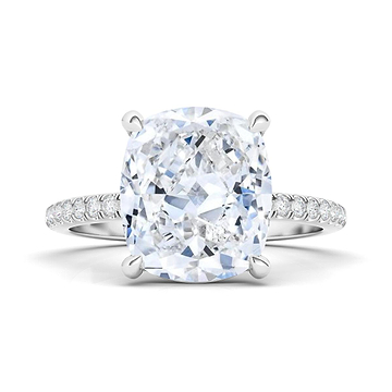 Cushion Cut Pave Diamond Ring - HauteCarat