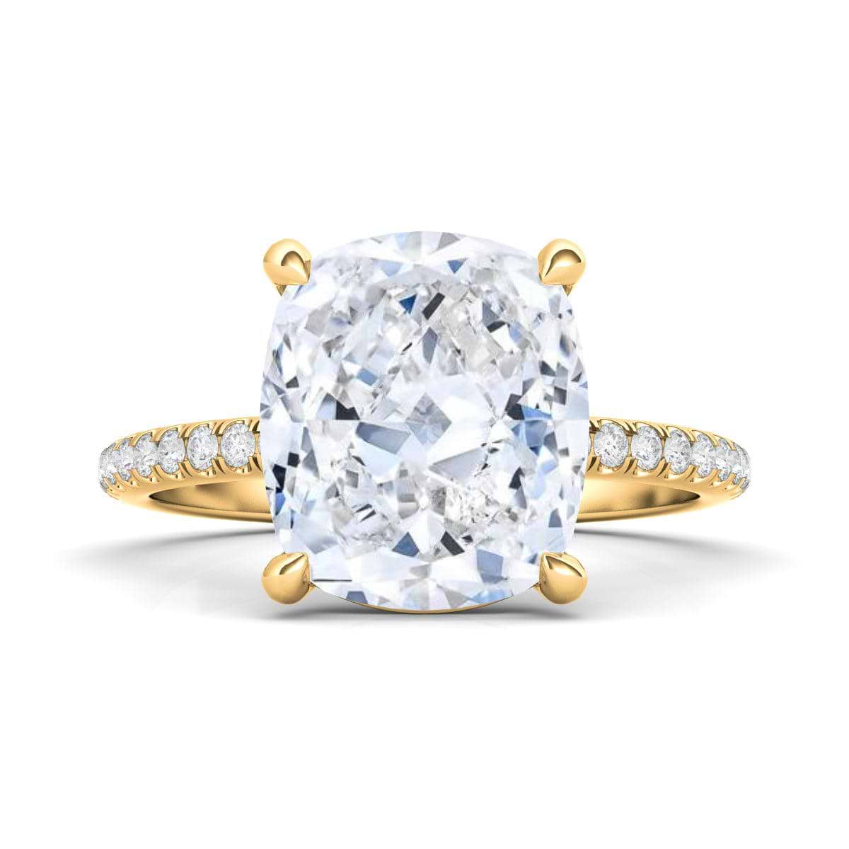 Cushion Cut Pave Diamond Ring - HauteCarat
