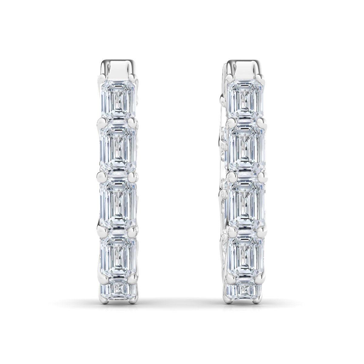 Emerald Eternity-inside Out Hoops - HauteCarat