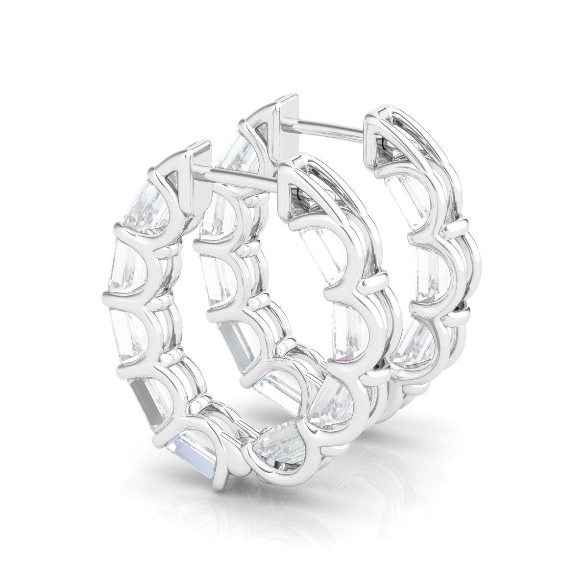 Emerald Eternity-inside Out Hoops - HauteCarat