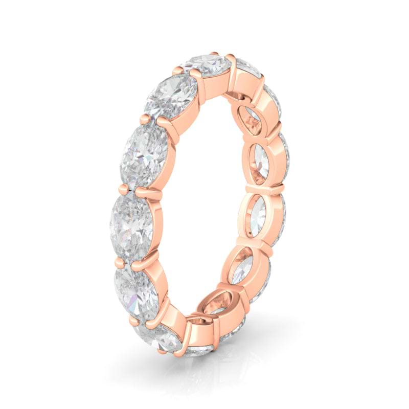 Women's Sideways Oval Diamond Eternity Band Lab Created Diamond Eternity Bands