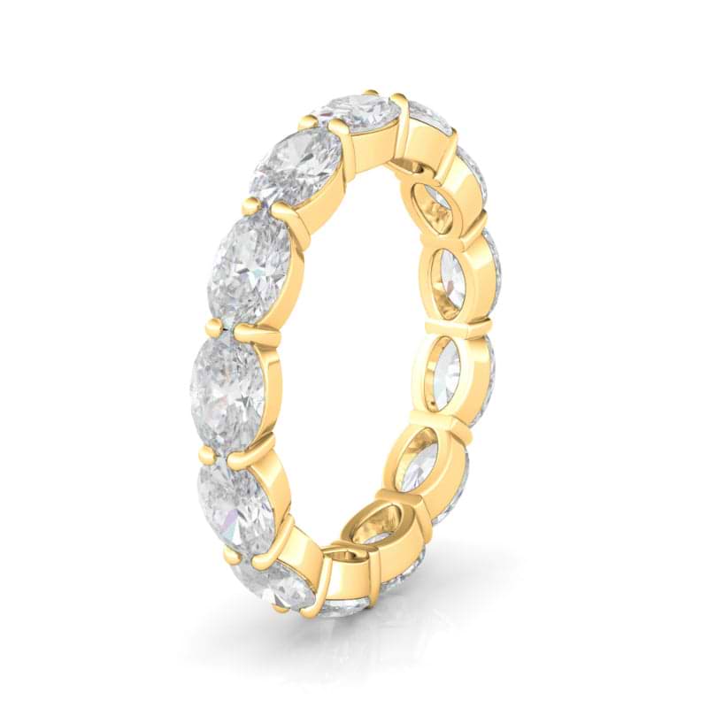 Women's Sideways Oval Diamond Eternity Band Lab Created Diamond Eternity Bands
