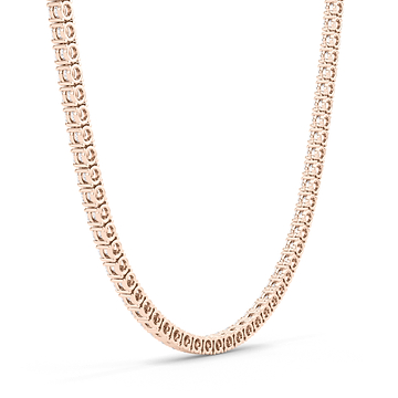 Men's 4 Prong Diamond Tennis Chain Necklace 