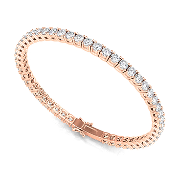 Men's 4 Prong Round Cut Tennis Bracelet 