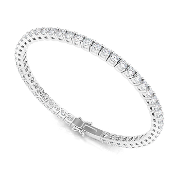 Round Cut Diamond Tennis Bracelet