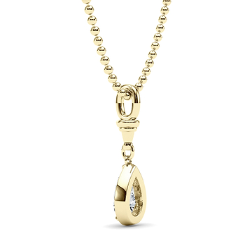 Ball & Chain Pear Shape Diamond Pendant 