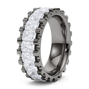 Radiant Channel Set Fluted Eternity Band 